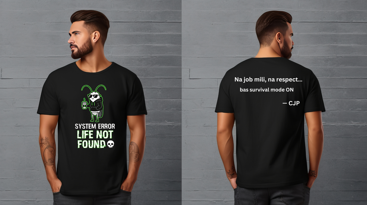 Cockroach Survival Mode On Oversized T-Shirt