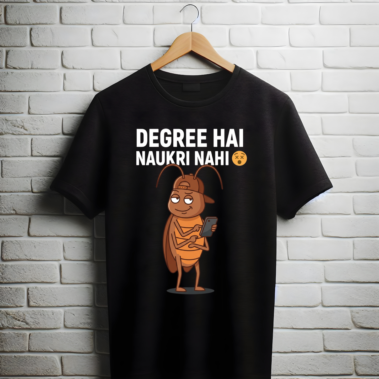 Degree Hai Naukri Nahi — Funny Hindi Oversized T-Shirt