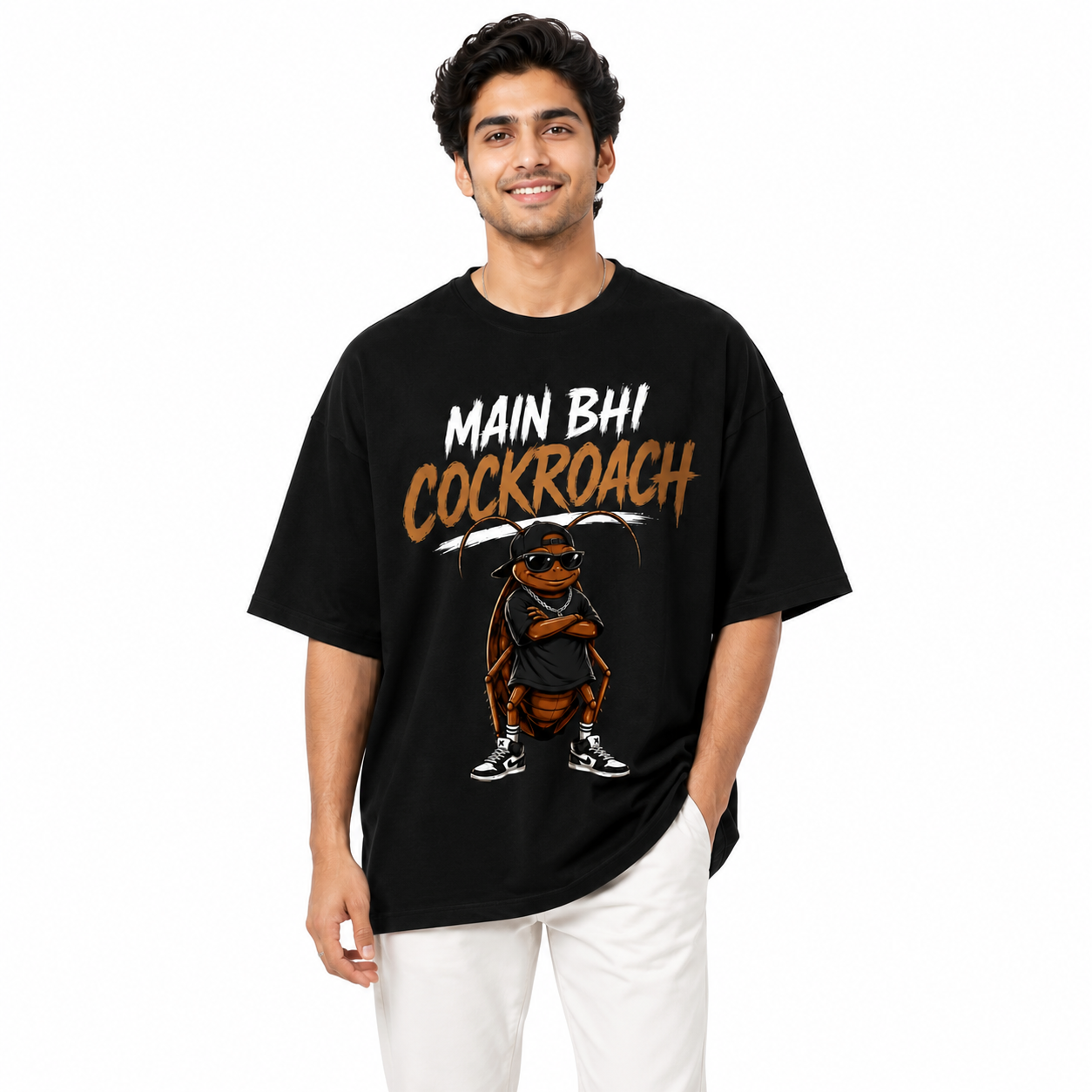 Main Bhi Cockroach Oversized T-Shirt