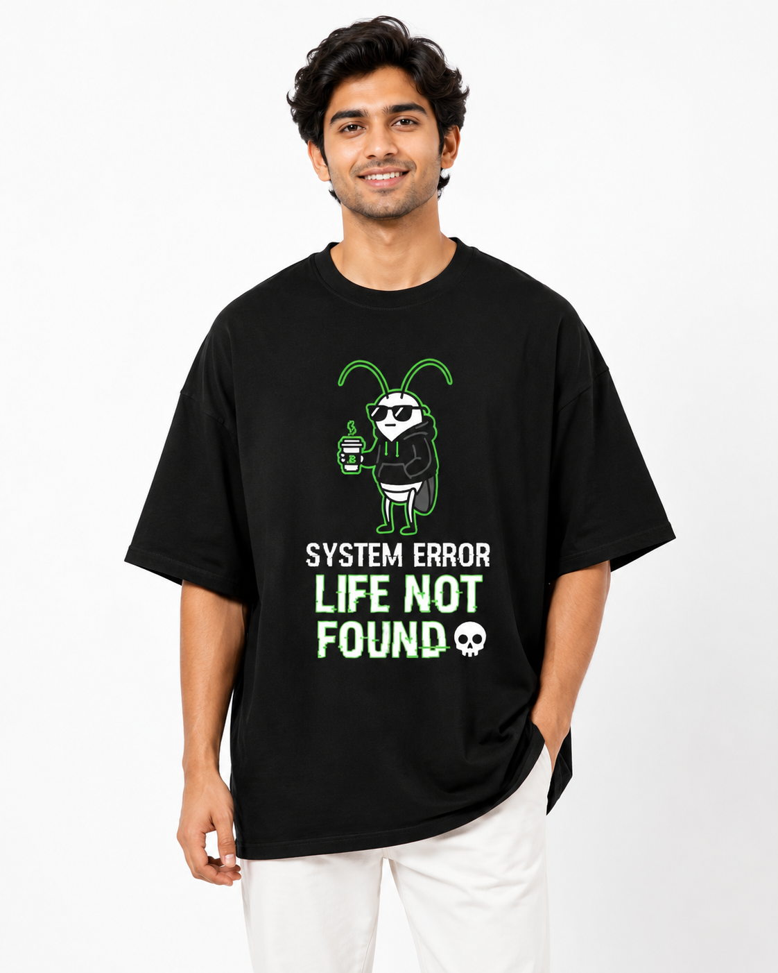 Cockroach Survival Mode On Oversized T-Shirt